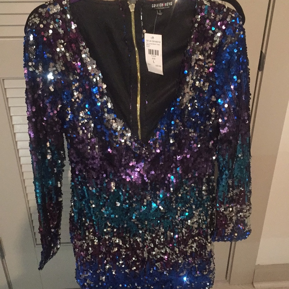 Multi color sequin Dress